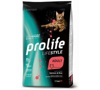 Prolife Lifestyle Gatto Adult Salmone e Riso - 1,5 kg - Croccantini per gatti - 1° ORDINE? scegli lo sconto BZR5 / BZR20 + 200 punti fedeltà