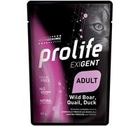 Prolife® Prolife Cat Exigent Adult Cinghiale con Quaglia e Anatra con Patate Umido per Gatti