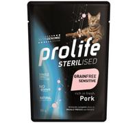 Prolife® Prolife Cat Sterilized Grain Free Sensitive Adult Maiale e Patate Umido per Gatti Busta da 85 g