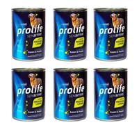 Prolife Sensitive coniglio e patate Adult Medium/Large Umido Cane 6x800 g