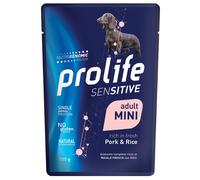 Prolife Sensitive Dog Mini 100 gr Maiale e riso - confezione da 10 pezzi - Cibo umido per cani - 1° ORDINE? scegli lo sconto BZR5 / BZR20 + 200 punti fedeltà