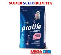 Prolife Sensitive Puppy Medium/Large Agnello & Riso - 10 kg