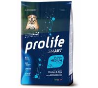 Prolife Smart Cane Puppy Medium Pollo e Riso - 10 kg - Croccantini per cani - 1° ORDINE? scegli lo sconto BZR5 / BZR20 + 200 punti fedeltà