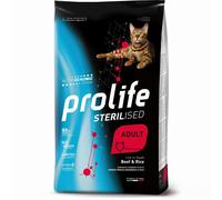 Prolife Sterilised Adult Manzo e Riso 7 kg Crocchette Senza Glutine per Gatti Sterilizzati