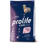 Prolife Sterilised Cane Sensitive Medium Large Maiale e Riso 12 kg - Croccantini per cani - 1° ORDINE? scegli lo sconto BZR5 / BZR20 + 200 punti fedeltà