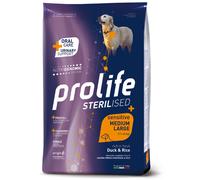 Prolife Sterilised Sensitive Medium/Large Adult Monoproteico Anatra e Riso - 2,5 kg - 1° ORDINE? scegli lo sconto BZR5 / BZR20 + 200 punti fedeltà