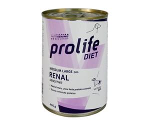 Prolife Veterinary Diet Renal Sensitive Dog Medium/Large 400 gr Maiale - confezione da 6 pezzi - 1° ORDINE? scegli lo sconto BZR5 / BZR20 + 200 punti fedeltà