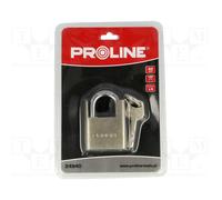 ProLine 24940 - Lucchetto in ghisa, 40 mm, temprato, con chiave di fresatura, colore: Multicolore