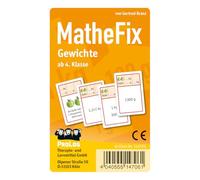 ProLog MatheFix® Pesi - Apprendimento matematico divertente a partire dalla 4a classe | Quartetto educativo in grammi, chilogrammi e tonnellate | Conversione dei pesi in modo giocoso | 32 carte