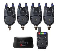 Prologic C-Series Pro Allarme Set 4 + 1 + 1 All Blue - Set di segnalatori di morso per pesca alla carpa, accessori da pesca