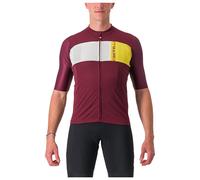 Maglia manica corta castelli prologo 7 rosso bordeaux