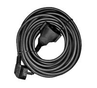 Prolunga 1 presa 2P+T, 16A 250V~, 10m di cavo H05VV-F 3G1,5mm², colore nero, ideale per estendere corrente in casa o in ufficio.