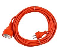 Prolunga - 230V - 1x Presa di Corrente - Cavo 2x1mm² - Arancione - Resistente agli Agenti Atmosferici - Per Tosaerba, Attrezzi e Lavori in Giardino - 10 m