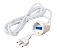 Techly Cavo Prolunga Alimentazione Italiana 16A Maschio / Schuko Femmina 5m Bian