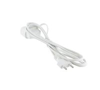 Prolunga 6 A, 2 mm, colore: bianco, HO3VVH2-F, 2 x 0,75 mm