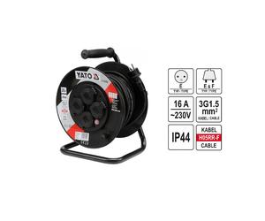 Prolunga a tamburo - YATO - YT-81052 - 20 m - 4 prese - IP44