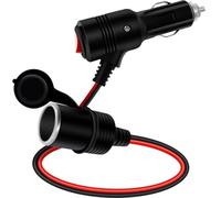 Prolunga Accendisigari Interruttore14Awg Cavo Di Estensione Del Caricabatterie 12V 24V Prolunga Accendisigari Auto Con Interruttore 12V Maschio Auto Adattatore Per Auto, Camion, Camper (1m)