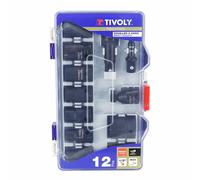 Prolunga adattatore per chiave a bussola Tivoly da 8 a 24 mm (set da 12 pezzi)