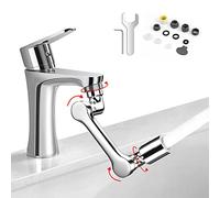 Prolunga Aeratore Rompigetto Rubinetto Cucina, 1080° Faucet 2 Modalità Regolabili Aeratore Girevole, Universal Splash Filter Faucet Applica a M20 M22 M24 - Argento