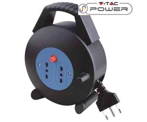 PROLUNGA AVVOLGIBILE 5MT SPINA ITA 16A 2 PRESE BIPASSO PROLV-LED8700 V-TAC