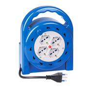 PROLUNGA AVVOLGICAVO ELETTRICO 8 METRI CON 4 PRESE UNIVERSALI 16A CAVO 3X1,5 mm