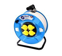 Prolunga bianca su avvolgicavo in plastica OWY H05VV-F 3G2,5 1-50m
