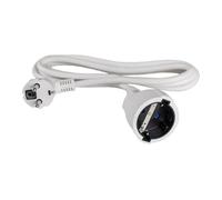 Prolunga bianca tubo schuko 5 metri, 3 x 1,5 mm, base aerea insmontabile