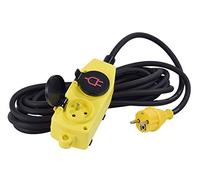 Prolunga cantiere 4 prese 16A+T con valvole IP44 Cavo HO7RN-F 3G1,5mm2, lunghezza 5 metri.