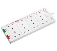 Prolunga Cavo Alimentazione Con Surge Protezione, 8 Banda, 2m, Bianco -