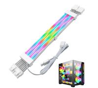 Prolunga cavo ATX - Cavo di prolunga di alimentazione RGB, componenti interni del PC con effetto luce per la modifica del computer, il gioco, il lavoro