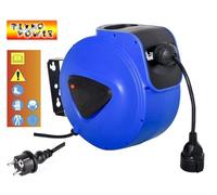 PROLUNGA CAVO ELETTRICO 2300W CON ARROTOLATORE AVVOLGITORE AUTOMATICO MT. 20+1