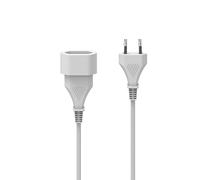 Prolunga con presa europea, per interni, 5 m, colore: bianco