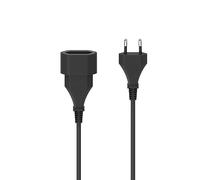 Prolunga con spina europea per interni, 3 m, colore: Nero