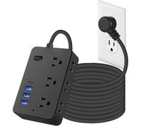 Prolunga da 20 piedi con 6 prese, 4 porte USB e protezione da sovratensione di 1700 J.