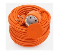 Electraline Prolunga lineare da giardino 01354 – 20 m Arancione 2x1,5 presa e spina Schuko