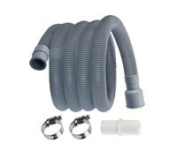 Prolunga del Tubo di Scarico, Kit Tubo di Scarico corrugato Lungo e Flessibile for Lavatrice e lavastoviglie da 2 m con Clip di Collegamento