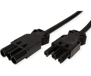 Prolunga dispositivo BACHMANN GST18-3 spina/giunto senza alogeni nero 05 m (375.0044) NEW