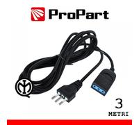 PROPART PROLUNGA LINEARE 10A 3METRI SPINA 10A NERA (PEP1120-3-BK)**PUOI PAGARE ANCHE ALLA CONSEGNA!!!**