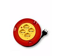 PROLUNGA ELETTRICA 5 MT AVVOLGICAVO 5 MT PRESA SCHUKO BIPASSO 16A XC-5168
