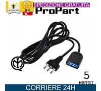 Prolunga lineare 10A 5metri spina10A nera