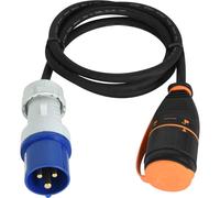 Electraline 01742 Prolunga Elettrica, Adattatore industriale CEE IP44 1.5M, Cavo H07RN-F 3G1.5 con Presa Electralock dotata di Meccanismo di Blocco che impedisce disconnessioni accidentali della spina
