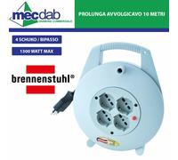 Prolunga Elettrica Avvolgicavo 10MT 4 Prese Schuko / Bipasso Brennenstuhl