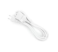 Prolunga elettrica bianca 4 metri tubo 2x1 mm² con spina piatta e base con pozzo cavo flessibile 3680 W