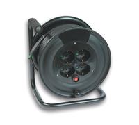 Prolunga Elettrica Civile Con Avvolgicavo 25 - 50 MT 4 Prese Bipasso 2P+T 10/16A