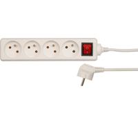 Prolunga elettrica con 4 prese e messa a terra, 5 m, con interruttore 72533 VORE