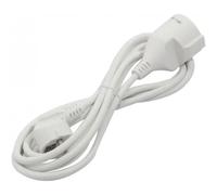 Prolunga elettrica con spina Schuko - 2 / 3 / 5 / 8 / 10 metri - Colore bianco - Prolunga per impieghi gravosi per uso domestico e professionale - 250V - 16A - Max. 3680W - Connettore maschio e