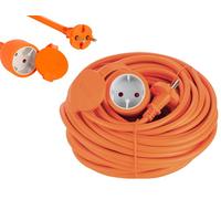 Electraline Prolunga lineare da giardino 01354 – 20 m Arancione 2x1,5 presa e spina Schuko