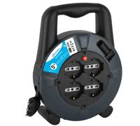 PROLUNGA ELETTRICA ELECTRALINE 10 metri AVVOLGICAVO 4 prese schuko 10 16A spina
