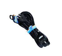 Prolunga Elettrica Lineare 10 Metri, Cavo Prolunga di Corrente, Colore Nero, Spina Italiana 16A, Presa Bipasso 10/16A Max 3500W