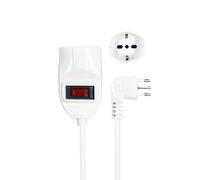 CAVO PROLUNGA 10M BIANCO CON INTERRUTTORE E PROTEZIONE DA SOVRATENSIONE 2300W